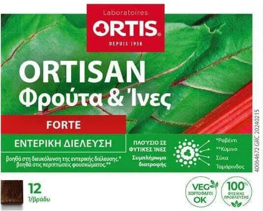 Ortis Ortisan Forte Fruits & Fibres Supliment Alimentar Special 12 file — preț și oferte
