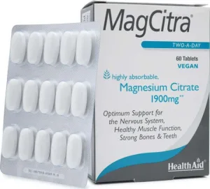 Health Aid MagCitra 1900mg 60 comprimate