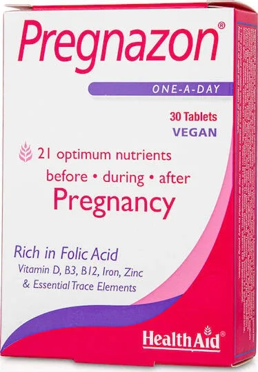 Health Aid Pregnazon Supliment pentru Sarcină 30 file — preț și oferte