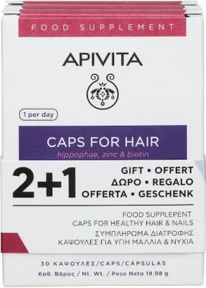 Apivita Caps For Hair Supliment Alimentar Special 3 x 10 capsule