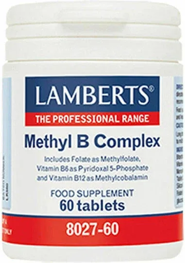 Lamberts Methyl B Complex Vitamina pentru Energie, Întărirea Sistemului Imunitar & Sistemul Nervos 60 Tablete — preț și oferte