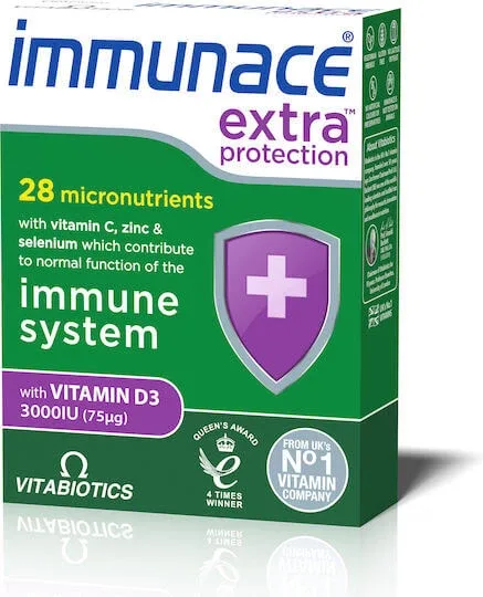 Vitabiotics Immunace Extra Protection Supliment pentru Întărirea Sistemului Imunitar 30 file — preț și oferte