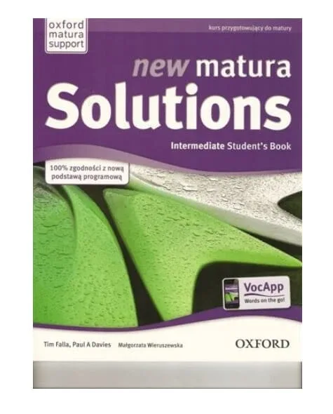 Soluții noi Matura. Intermediar. Textbook. Engleză (2012) — preț și oferte