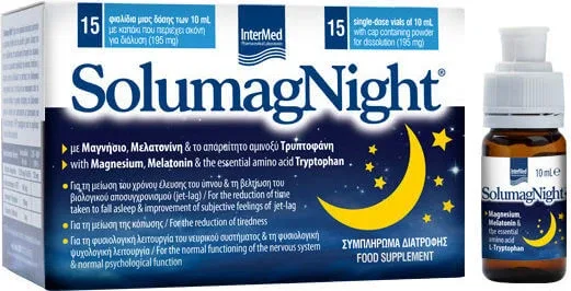 InterMed Solumag Night Supliment pentru Somn 15 x 10ml Portocaliu — preț și oferte