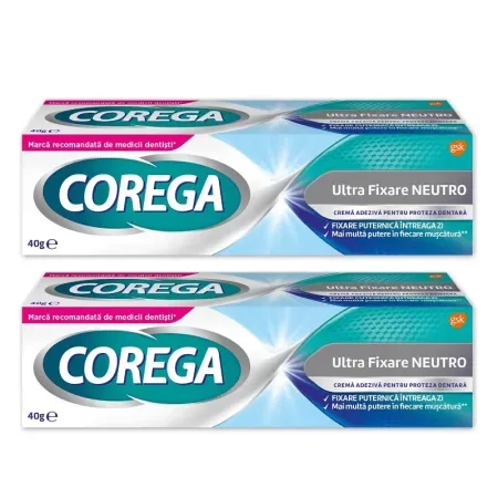 Corega Ultra Fixare Neutro, Haleon | pachet 1 + 1 (gratis) — preț și oferte