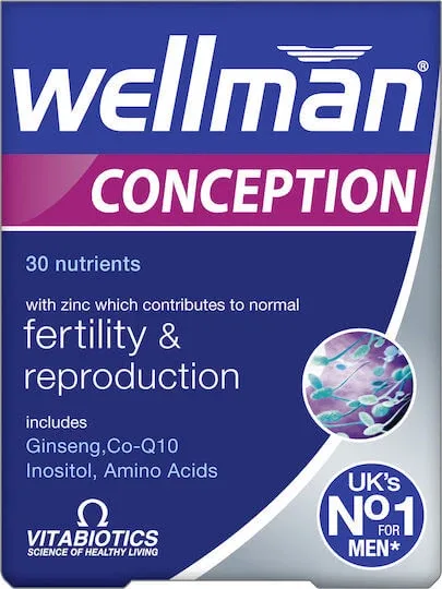 Vitabiotics Wellman Conception Fertility & Reproduction Supliment pentru Întărirea Testosteronului 30 file — preț și oferte