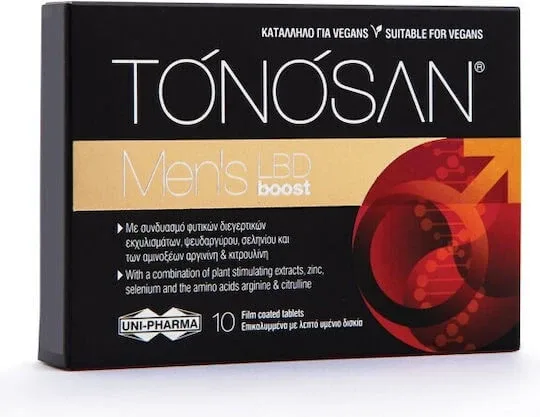 UNI-PHARMA Tonosan Men's LBD Boost Supliment pentru Libido & Întărirea Testosteronului 10 capace — preț și oferte