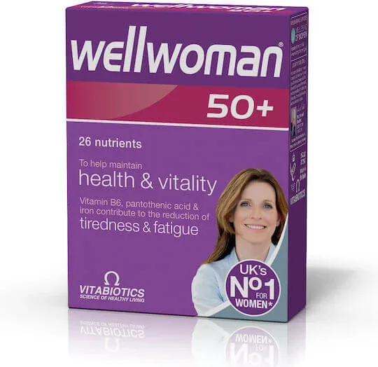 Vitabiotics Wellwoman 50+ Supliment pentru Menopauză 30 file — preț și oferte