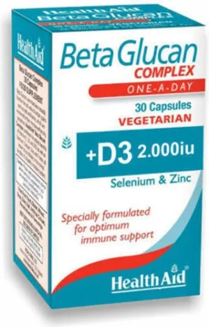 Health Aid BetaGlucan Complex Supliment pentru Întărirea Sistemului Imunitar 30 capsule veget
