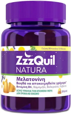 ZzzQuil Natura Supliment pentru Somn 30 bomboane de jeleu Mango Banana