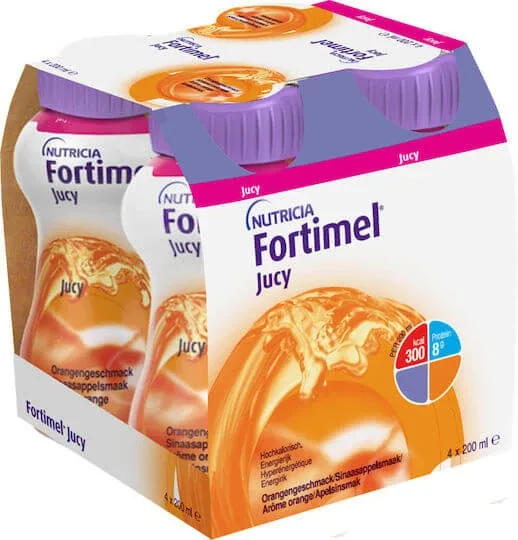 Nutricia Fortimel Jucy Supliment Alimentar Special 4 x 50ml Portocaliu — preț și oferte