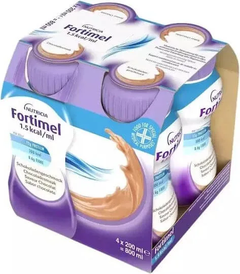 Nutricia Fortimel 1.5kcal Supliment Alimentar Special 4 x 50ml Ciocolată — preț și oferte