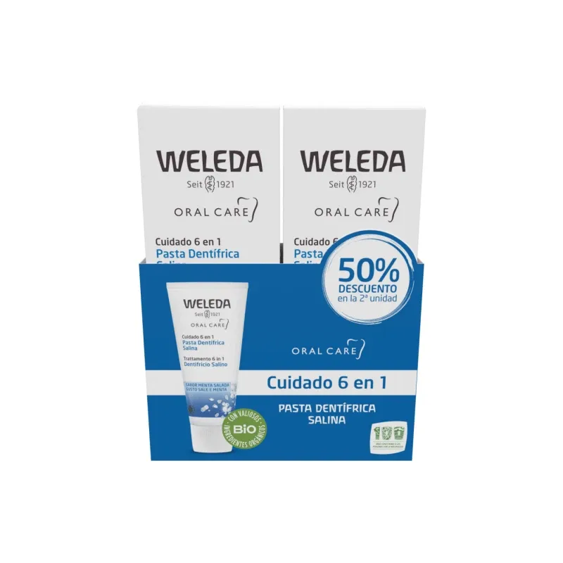 Pastă de dinți salină Weleda DUPLO, 2x75ml — preț și oferte