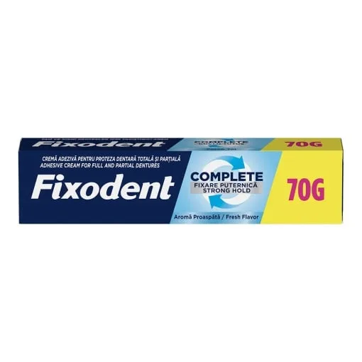 Crema adeziva pentru proteza dentara Complete Strong Hold Fresh, Fixodent, P&G | 70 gr — preț și oferte