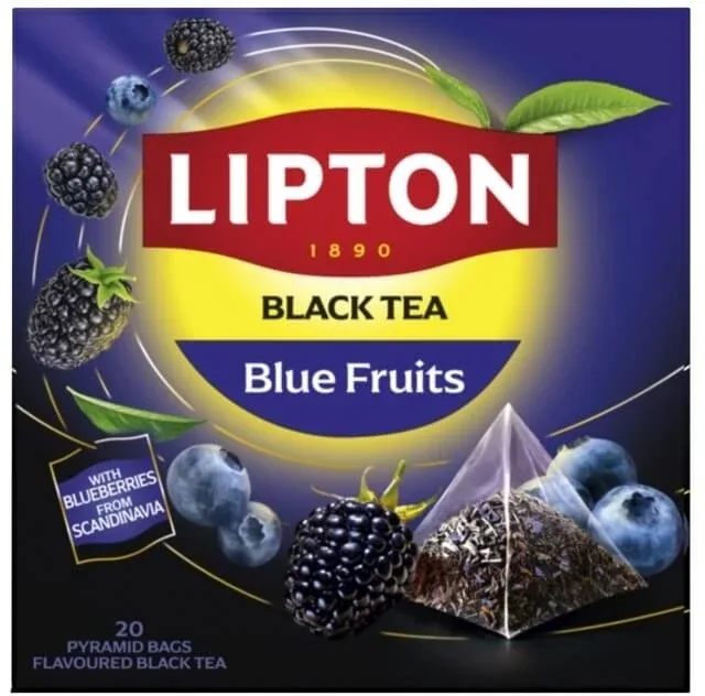 Lipton Black Blue Fruits 20 pliculețe 34g — preț și oferte