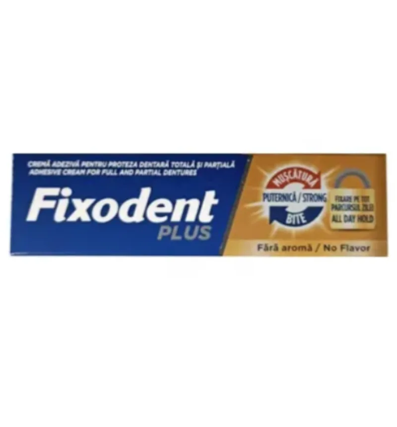 Crema adeziva pentru proteza Muscatura Puternica Fixodent | 40 g P&G — preț și oferte