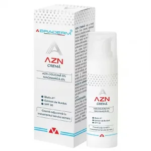 Crema antiacnee si rozacee cu SPF30 AZN, Braderm | 30 ml
