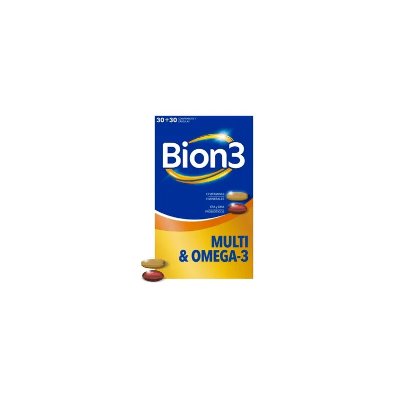 Bion3 Multi & Omega-3 Con Probióticos, 60 cápsulas — preț și oferte