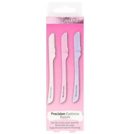 Kit Aparat de ras pentru sprancene, 3 bucati, Brushworks — preț și oferte