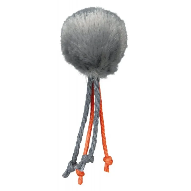 Trixie, minge cu clopoțel și sfoară, jucărie, pisici, pluș, multicolor, 4cm — preț și oferte