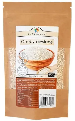 Tărâțe de ovăz fără gluten 250g FIVE CHANGES