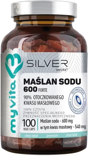 MyVita Silver Butirat de sodiu 600mg 100 capsule