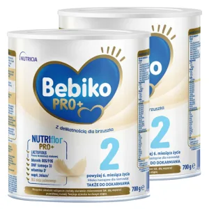 Bebiko Pro+ 2 Set Nutriflor Pro+, lapte de continuare, peste 6 luni, 2 x 700 g