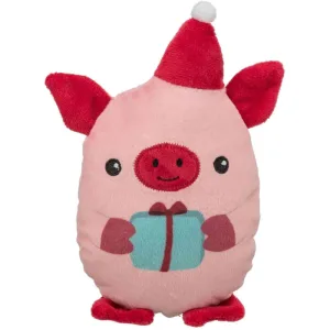 TRIXIE Christmas Purcel, jucărie de pluș câini XS-M, pluș, roz și roșu, 19cm