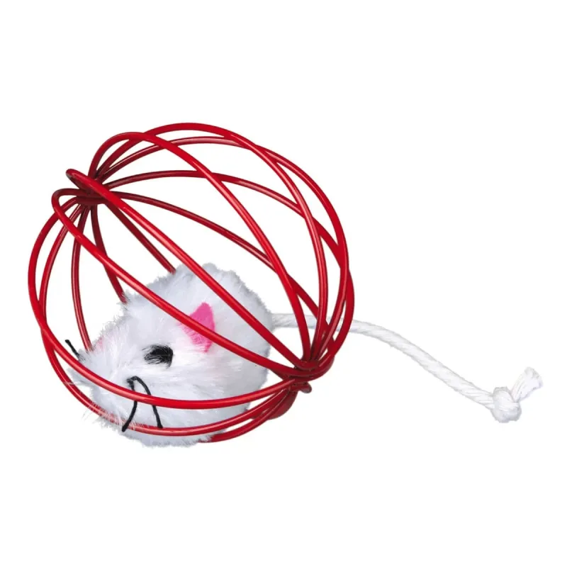 Trixie, glob metal cu șoricel, jucărie, pisici, cu clopoțel, multicolor, 6cm — preț și oferte
