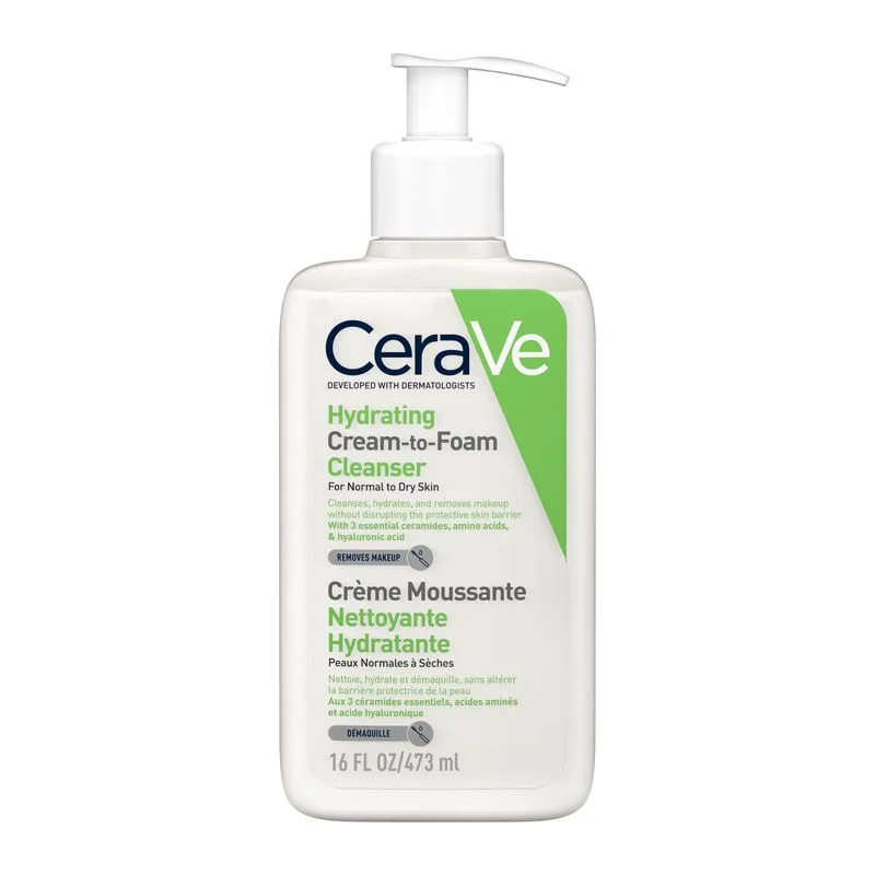 Crema de curatare spumanta si hidratanta pentru ten normal-uscat, CeraVe | 437 ml — preț și oferte