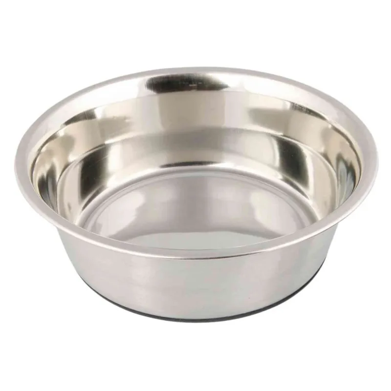 TRIXIE Stainless Steel, castron câini, rotund, antiderapant, inox, argintiu, S-M(1l, ⌀17cm) — preț și oferte
