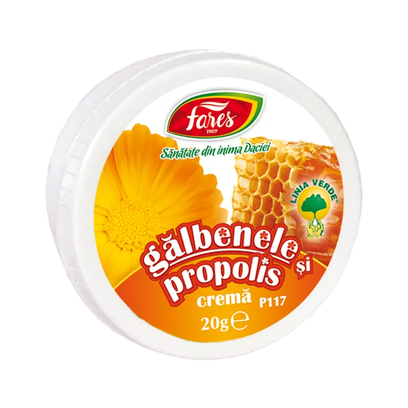 Crema de galbenele si propolis, P117, Fares | 20 gr — preț și oferte