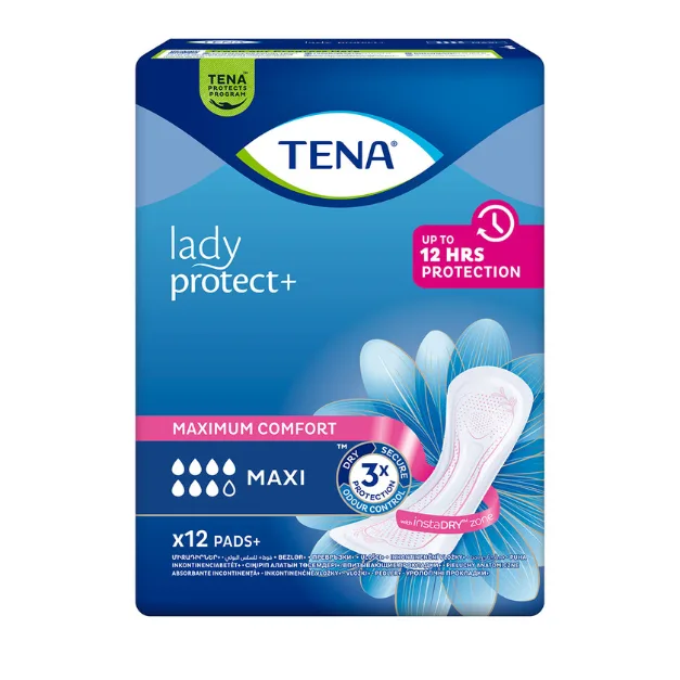Absorbante incontinenta urinara, TENA Lady Protect+ Maxi, 12 bucati — preț și oferte