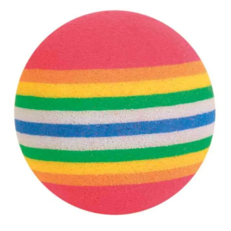 Trixie, jucărie minge curcubeu, pisici, spumă, multicolor, 4 cm, 4 buc — preț și oferte