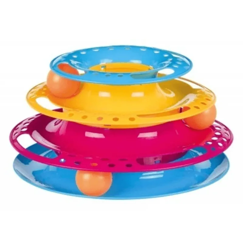 Trixie, circuit cu turn, jucărie, pisici, plastic, multicolor, 25 x 13cm — preț și oferte