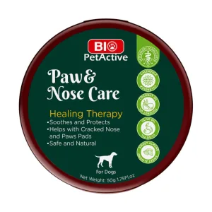 BIO PETACTIVE Paw&Nose Care, XS-XL, îngrijire pentru lăbuțe balsam câini, flacon, 50g