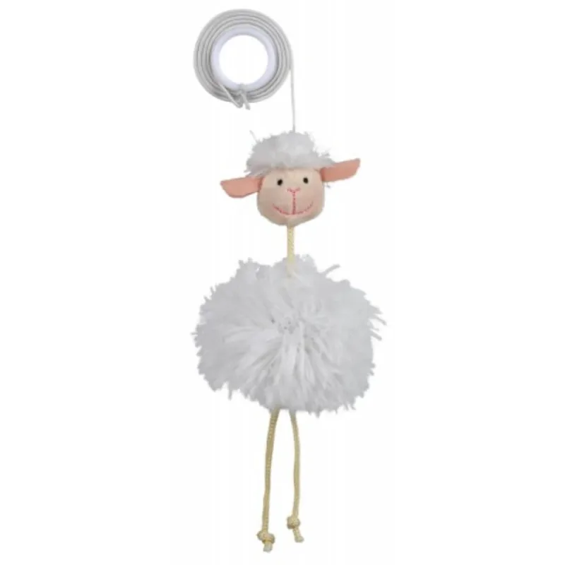 Trixie, jucărie oaie cu sfoară, pisici, pluș, multicolor, 20cm — preț și oferte