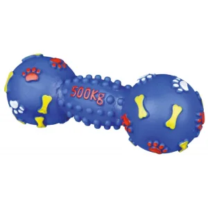 TRIXIE, jucărie halteră câini, cu sunet, vinil, 19cm, multicolor
