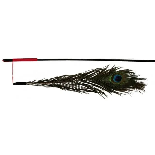 Trixie, undiță cu pană, jucărie, pisici, multicolor, 47cm — preț și oferte