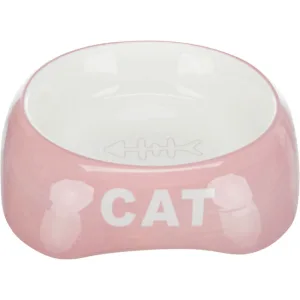 TRIXIE Cat, castron pisici, asimetric, ceramică, diverse culori, 0.2l, ⌀13cm