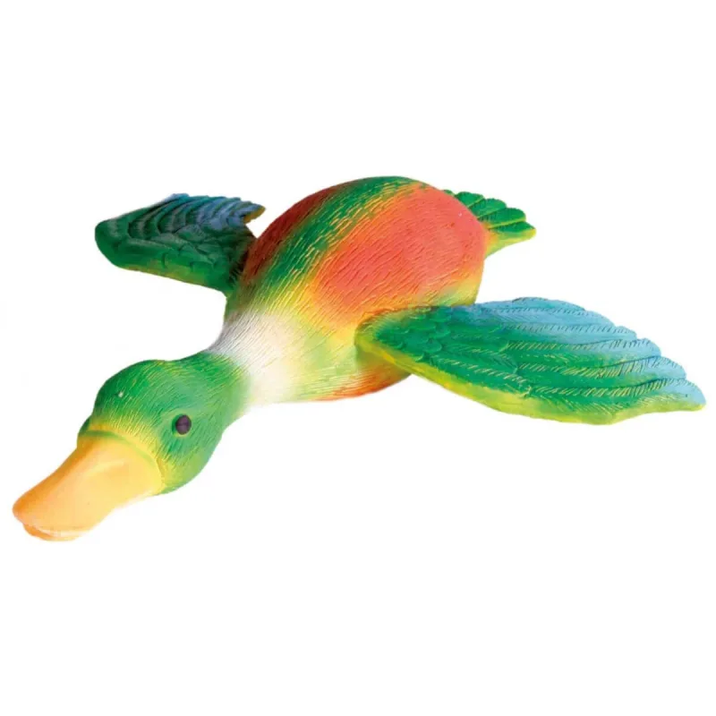 Trixie, jucărie rață zburătoare câini, cu sunet original, latex, 30cm, multicolor — preț și oferte