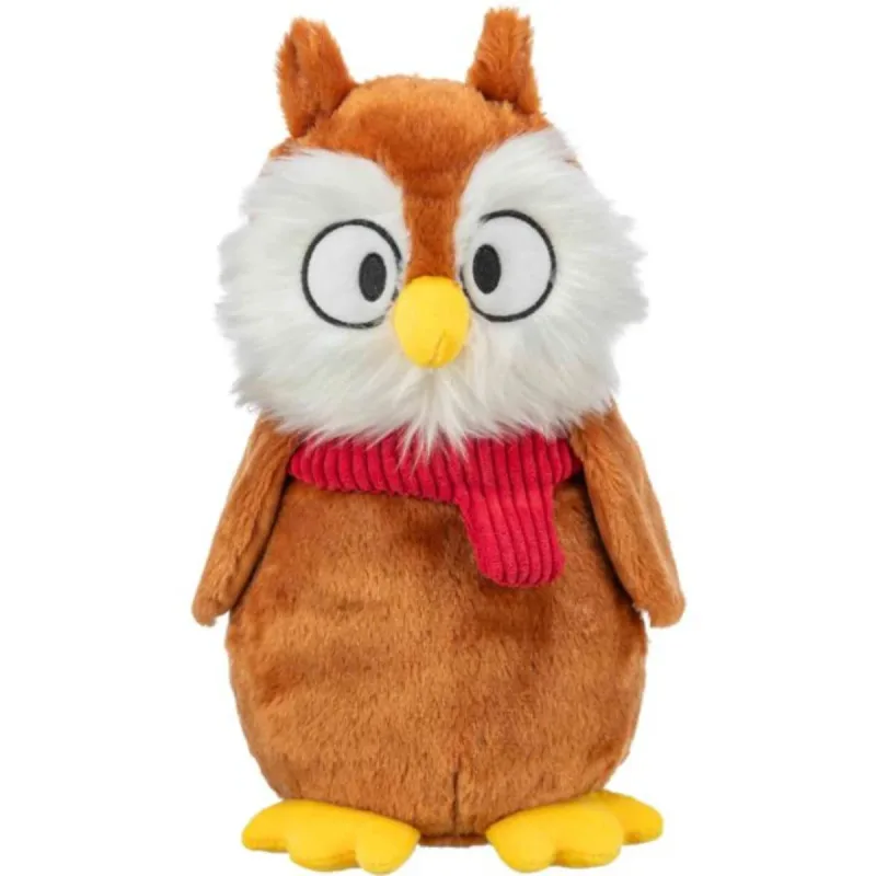TRIXIE Christmas Bufnita, jucărie de pluș câini XS-XL, cu sunet, pluș, maro, 33cm — preț și oferte
