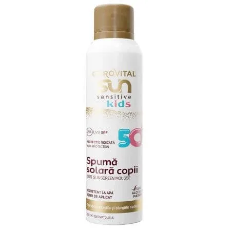 Spuma cu protectie solara pentru copii SPF 50 Sun Sensitive Kids, 150 ml, Gerovital — preț și oferte