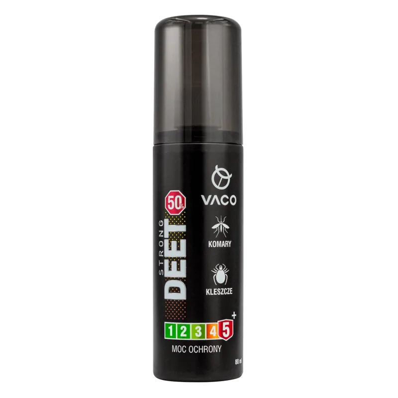 Vaco Strong, lichid pentru țânțari, căpușe și midges, DEET 50% + Geraniol, 80 ml — preț și oferte