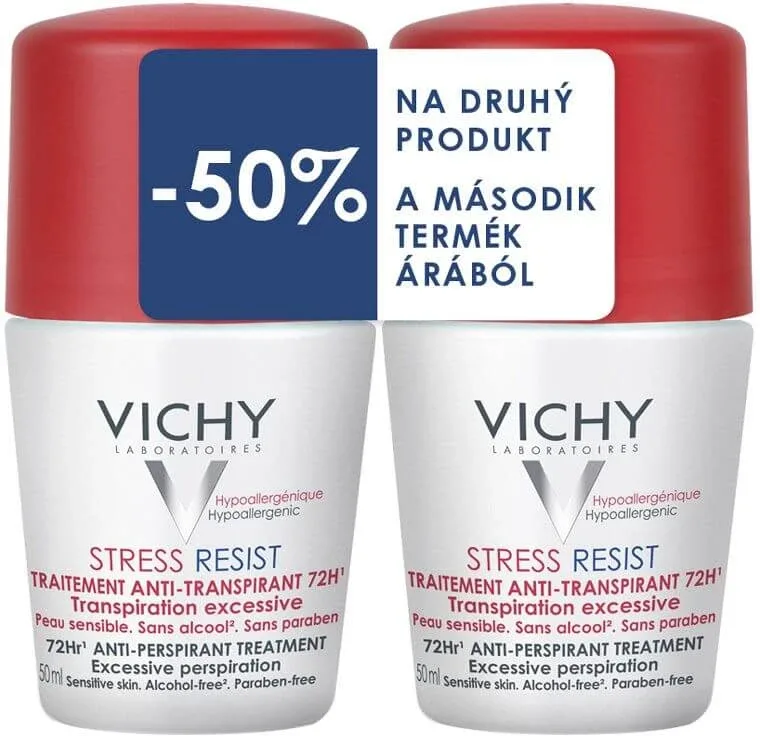 Vichy Antiperspirant Stress Resist 72h Antiperspirant Roll-on 2 x 50 ml — preț și oferte