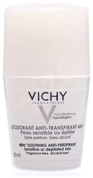 Vichy Deo Anti-Transpirant, Roll-on antiperspirant pentru piele sensibilă 50 ml