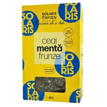 Ceai de menta frunze, 50 grame, Solaris — preț și oferte
