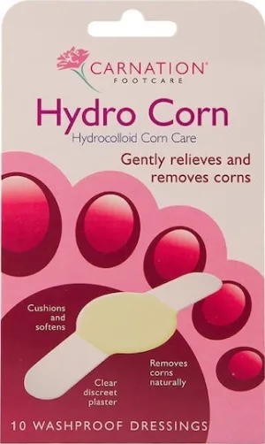 CARNATION Hydrocolloid Corn Care Soft & Hard Discuri de îndepărtare a calusurilor, 10 bucăți