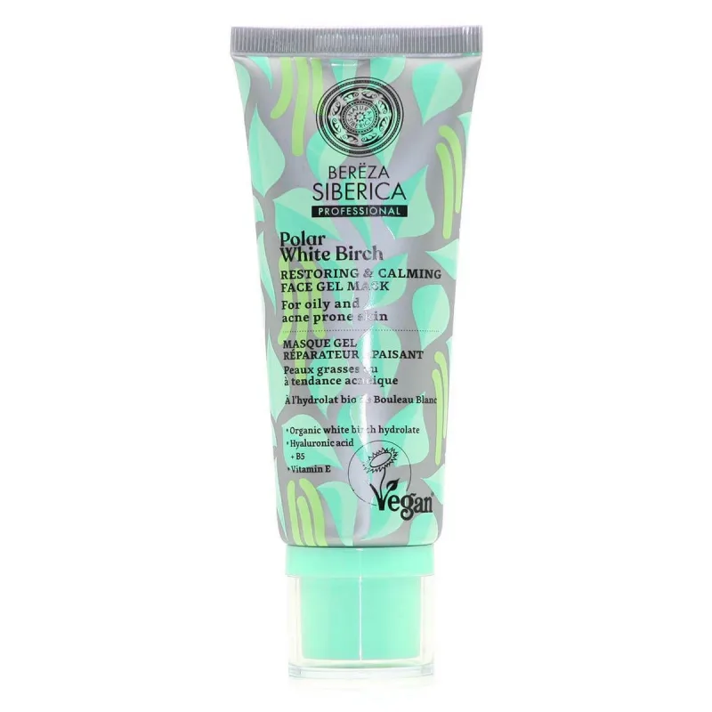 NATURA SIBERICA Bereza Bereza Mască gel facială de refacere și calmare Mască gel hidratantă Mască de refacere și echilibrare pentru piele grasă și acneică 100ml — preț și oferte