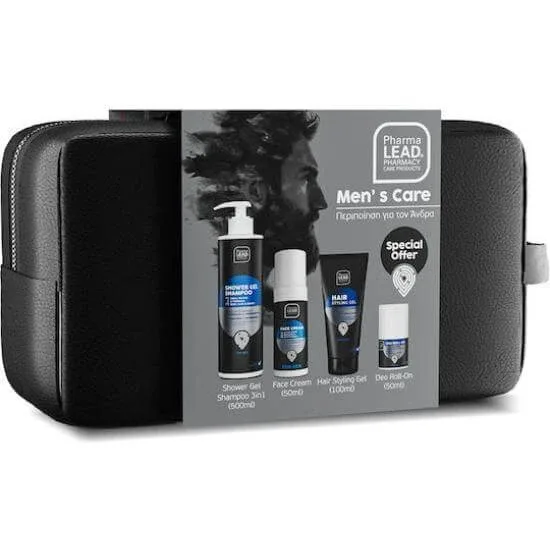 PHARMALEAD Set de îngrijire pentru bărbați Duș și șampon pentru bărbați 3in1 500ml & cremă de față pentru 24 de ore 50ml & gel de păr 100ml & deodorant pentru bărbați 50ml & cutie cadou 1 bucată — preț și oferte